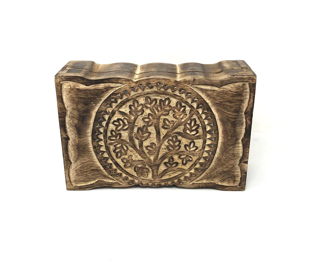 Hand-Carved Wood Home Decor — 6"
