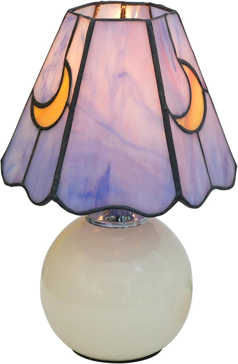Blue Nightstand Lamp — Moon Mushroom-purple