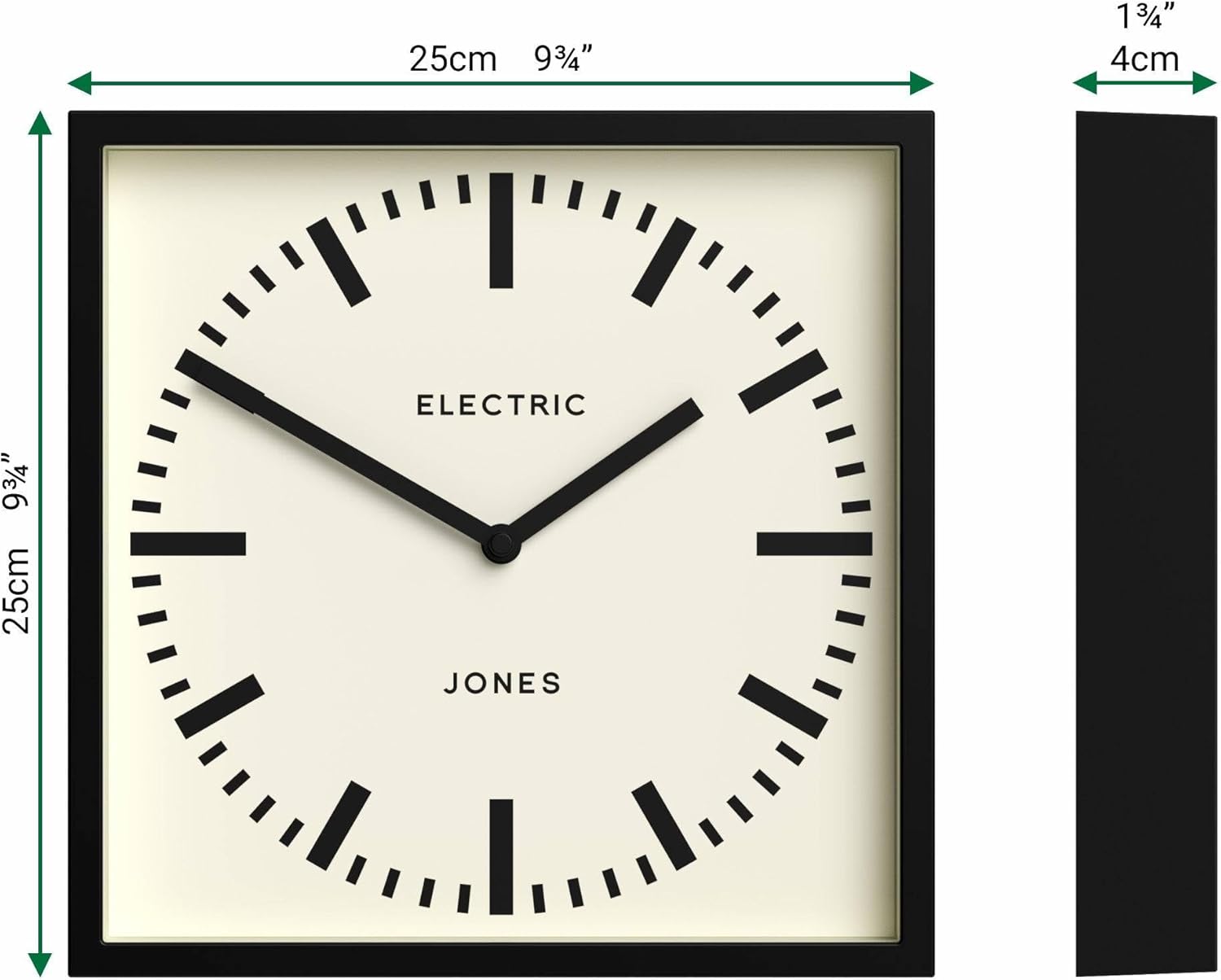 Black Wall Clock — 10" - View 4