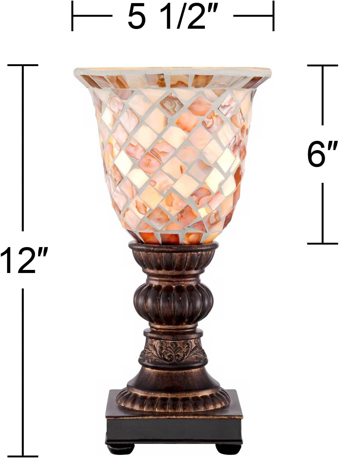Vintage Metal Table Lamp — 12" - View 3