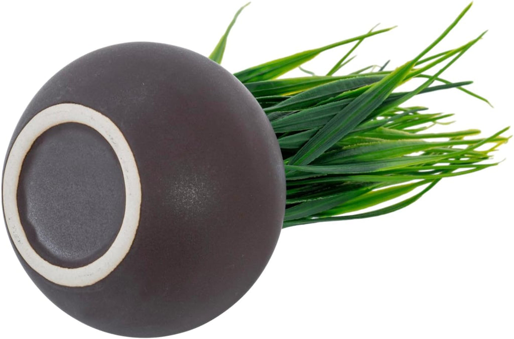 Round Modern Black Artificial Plant — 7" - View 7