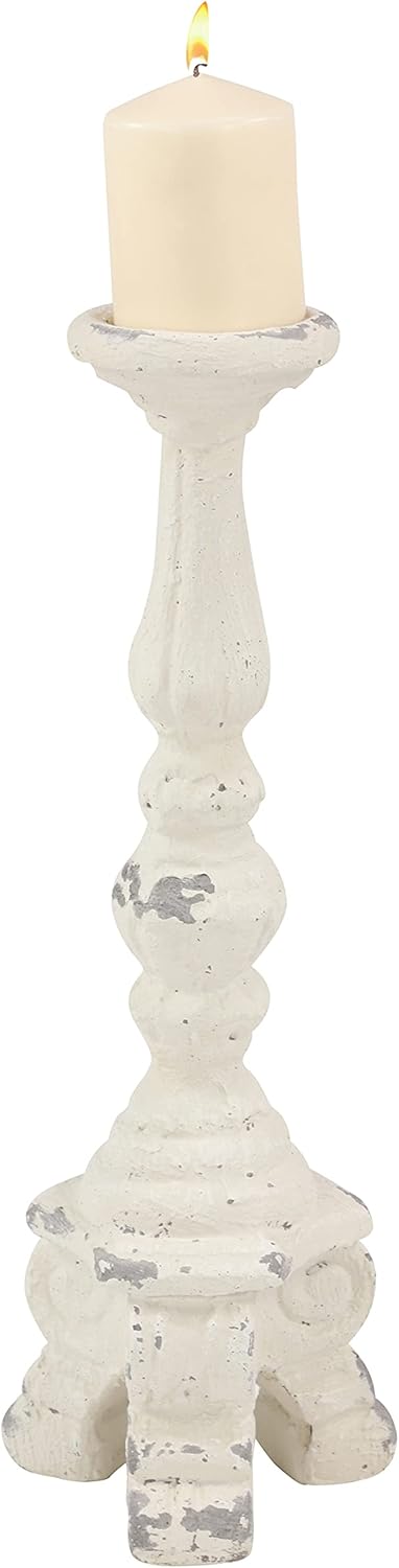 Luxe Beige Candle — 11" — 7" x 7" x 20"