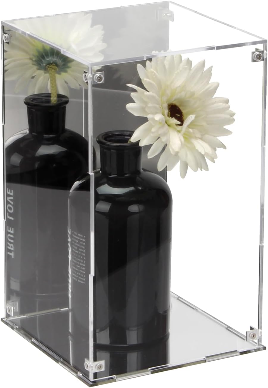 Glass Storage Basket — 4" — Mirror Rectangle-6x6x10in
