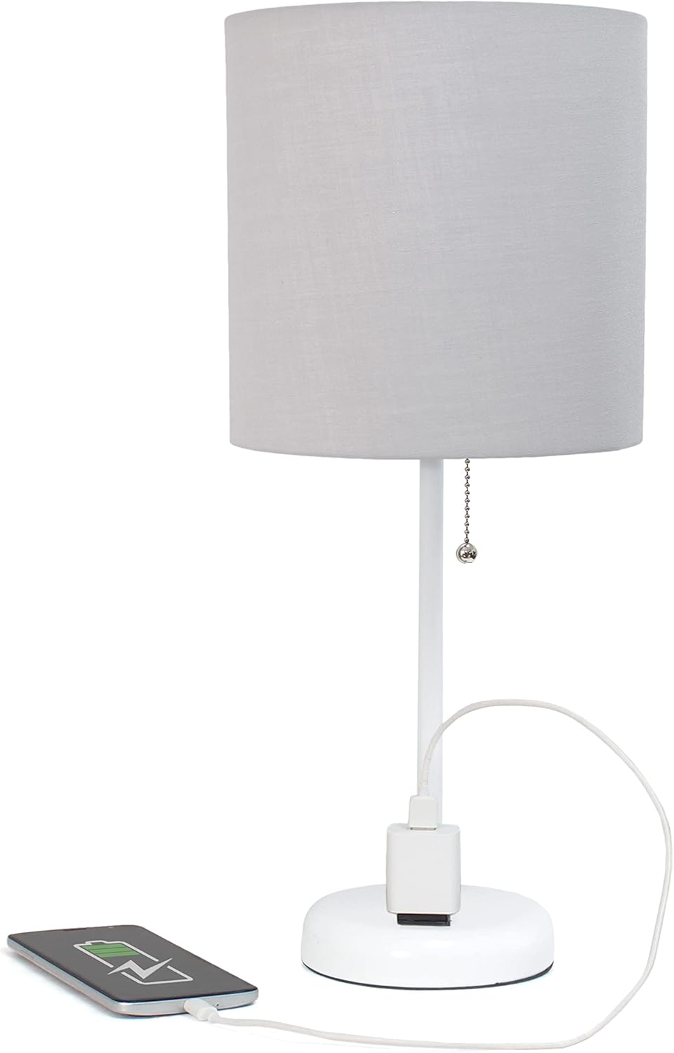 Blue Desk Lamp — Gray/White
