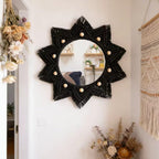 Boho Black Round Mirror - View 8