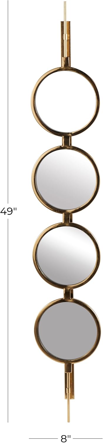 Round Luxe Gold Wall Mirror — 8" - View 6