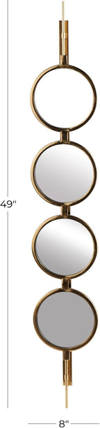 Round Luxe Gold Wall Mirror — 8" - View 6