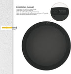Farmhouse White Round Mirror — 24" - View 3