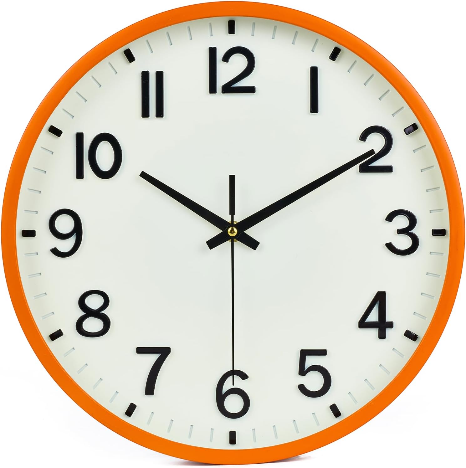 Battery Operated Luxe Beige Wall Clock — 8" — 12 Inch