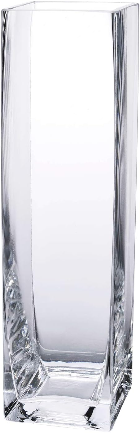 Glass Vase — 4" — 3"×3"×12"