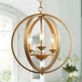 Luxe Gold Chandelier — 3-Light — Gold