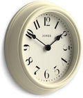 Round Beige Wall Clock — Cream
