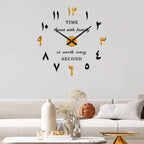 Battery Operated Luxe Black Wall Clock - View 9