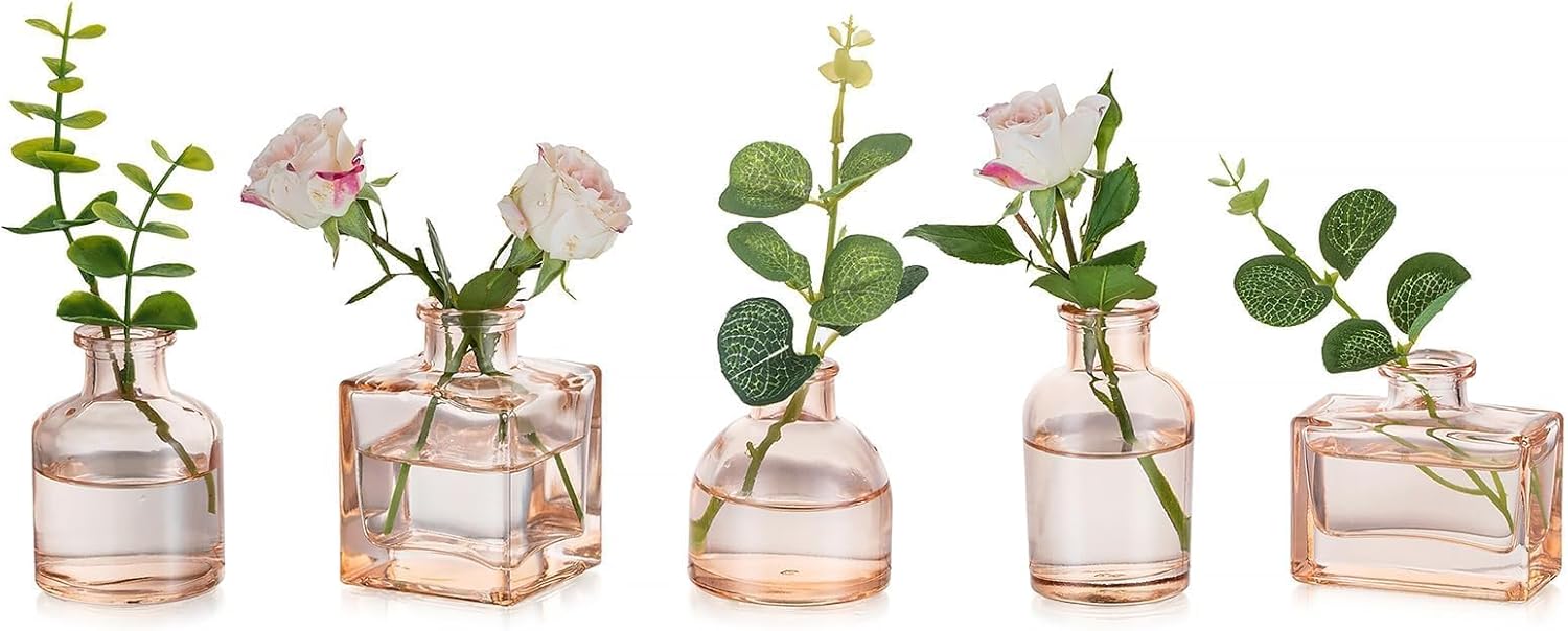 Gold Flower Vase — Set of 10 — Champagne