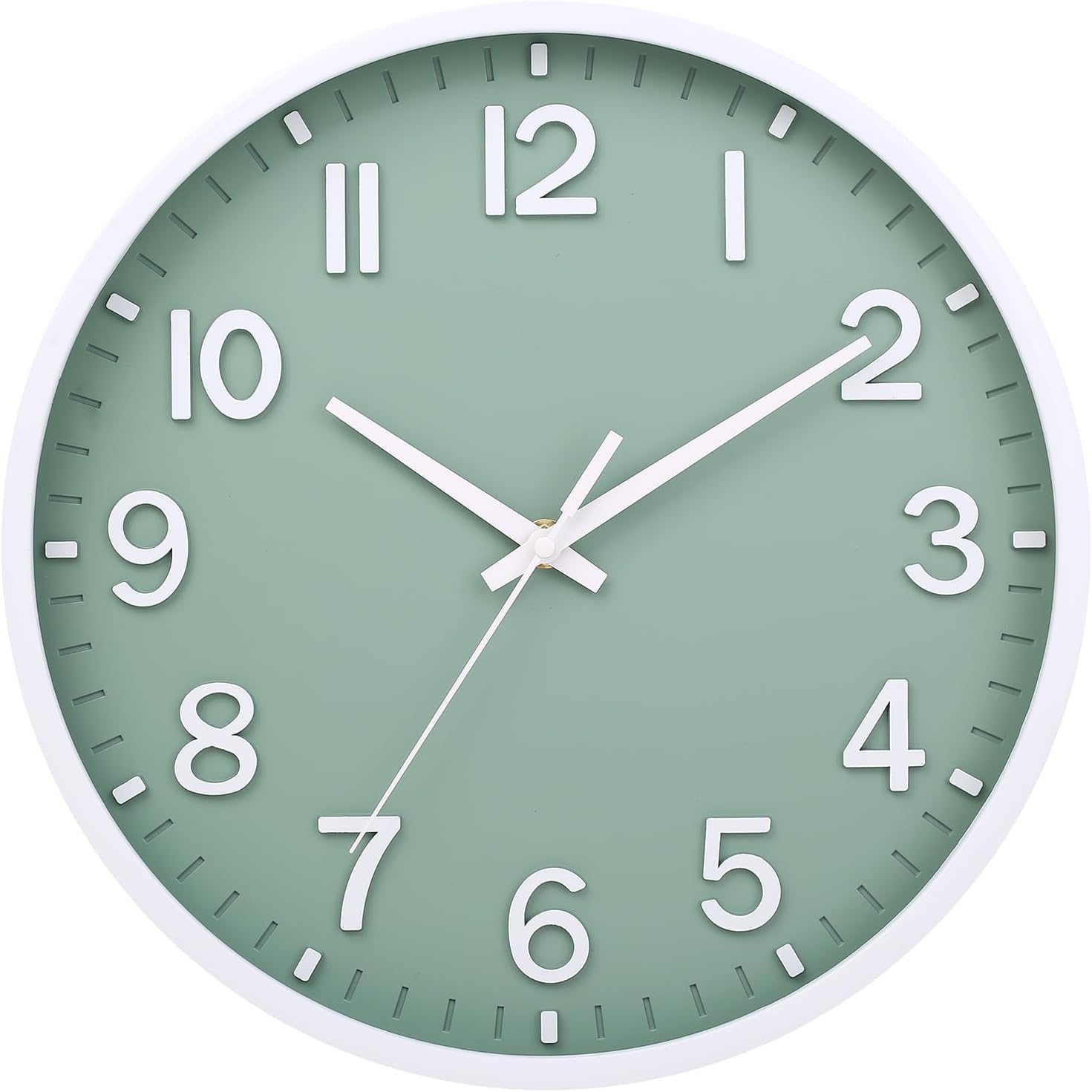Battery Operated Luxe Beige Wall Clock — 8" — 10 inch
