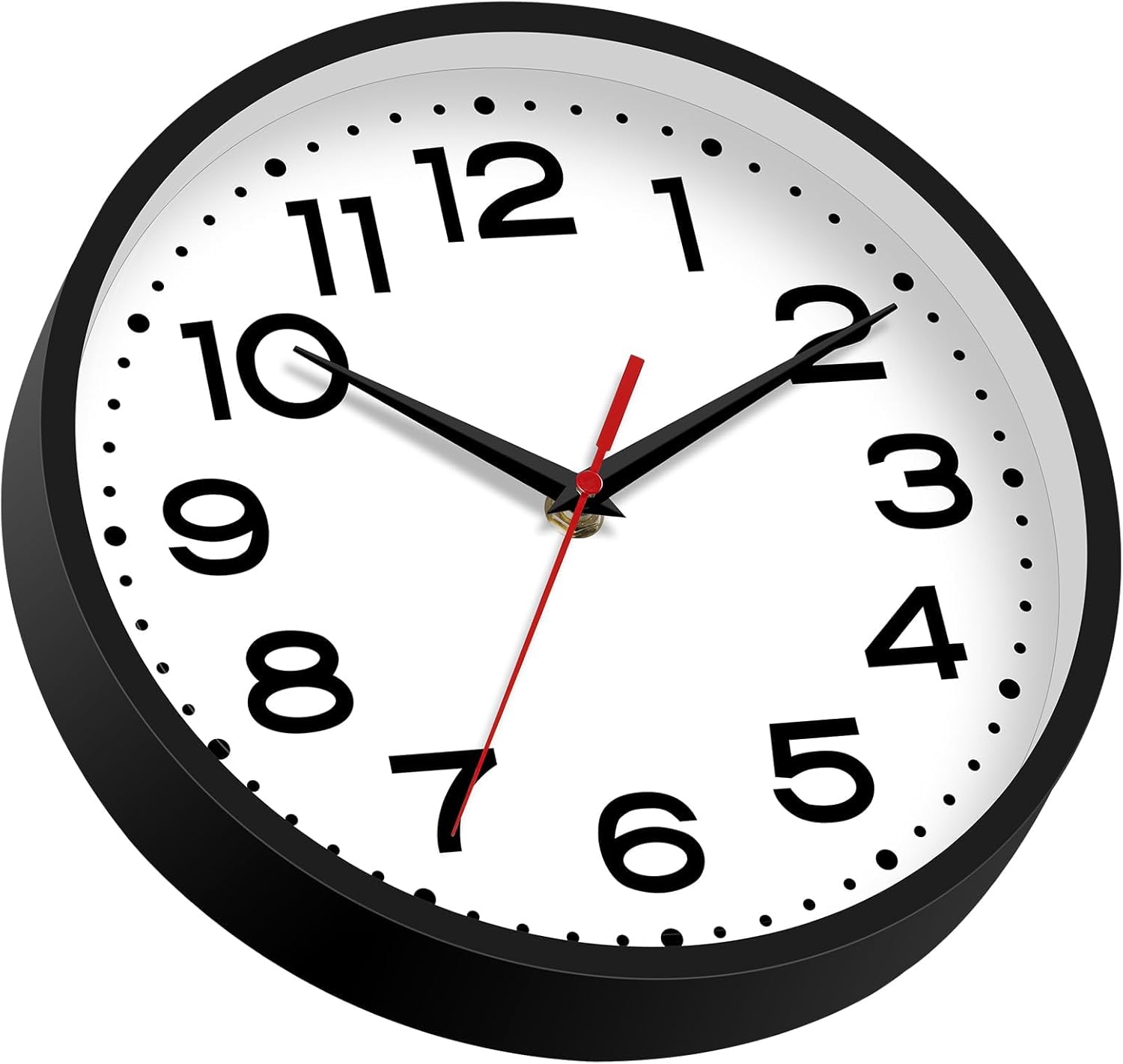 Battery Operated Modern Black Wall Clock — 18" - View 6