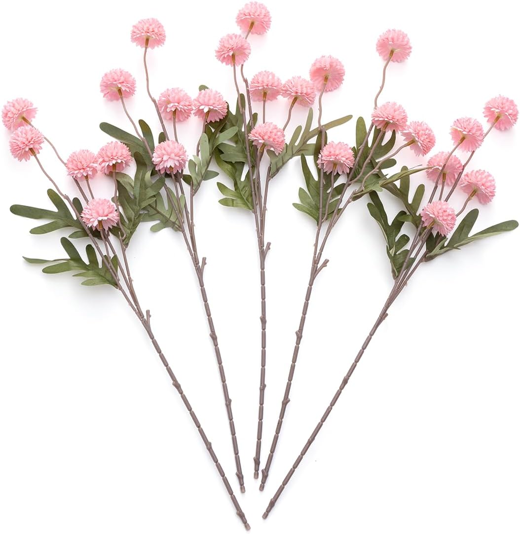Beige Artificial Plant — Light Pink