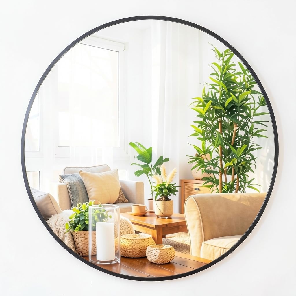 Metal Round Mirror — 18" — 1