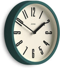 Round Mid-Century Black Wall Clock — 8" — Eden Green