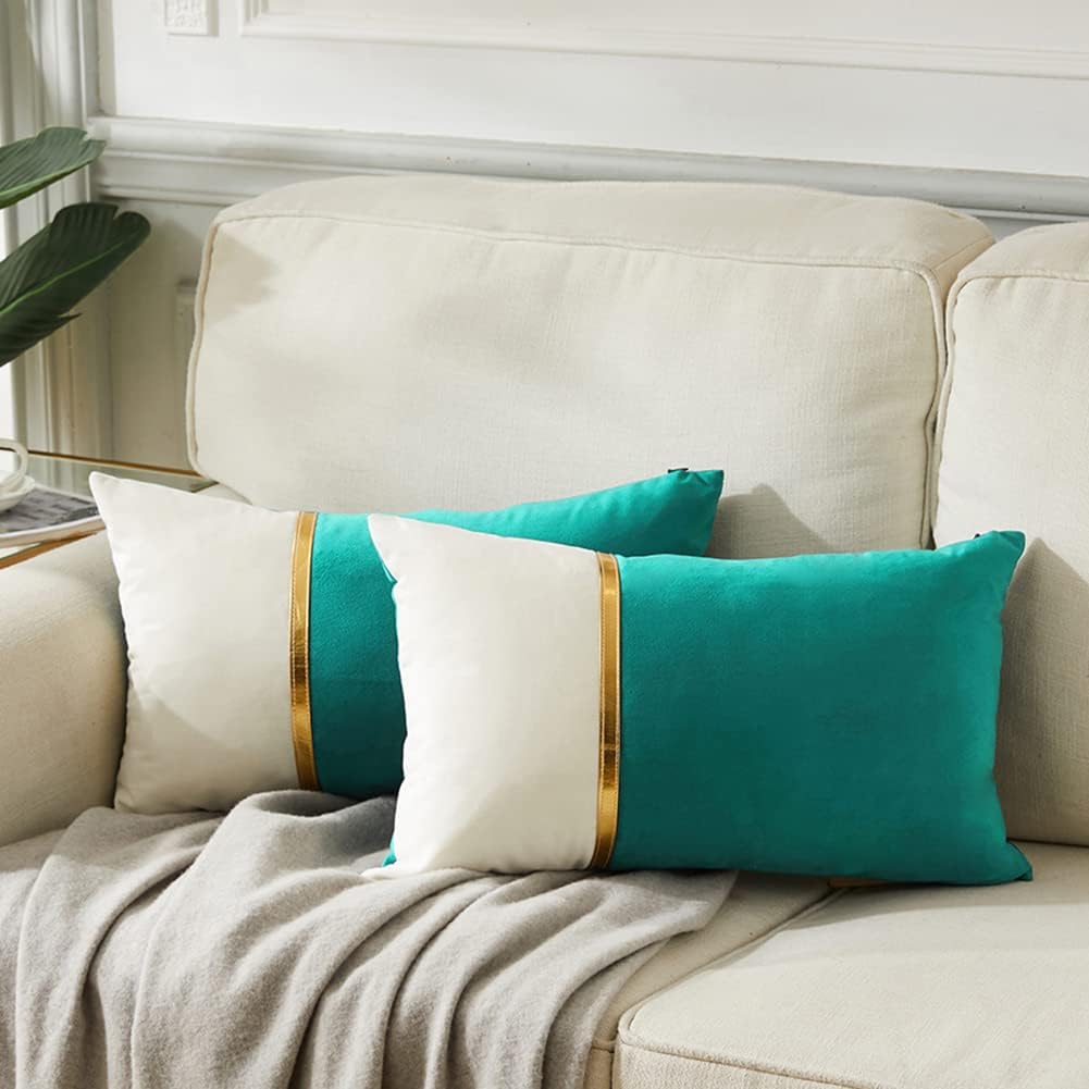 Velvet Luxe Black Throw Pillow Cover — 18" — 20" x 12" (Pack of 2)
