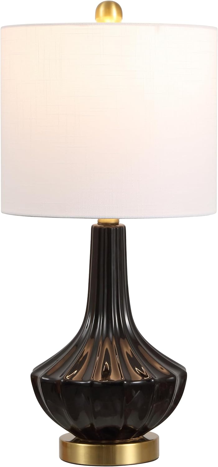 Linen Luxe Black Nightstand Lamp — 21.5" — Black