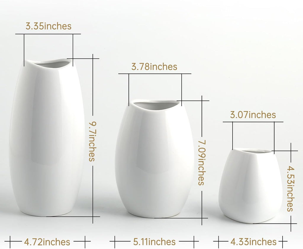 Modern Black Flower Vase — Set of 3 - View 5