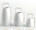Modern Black Flower Vase — Set of 3 - View 5