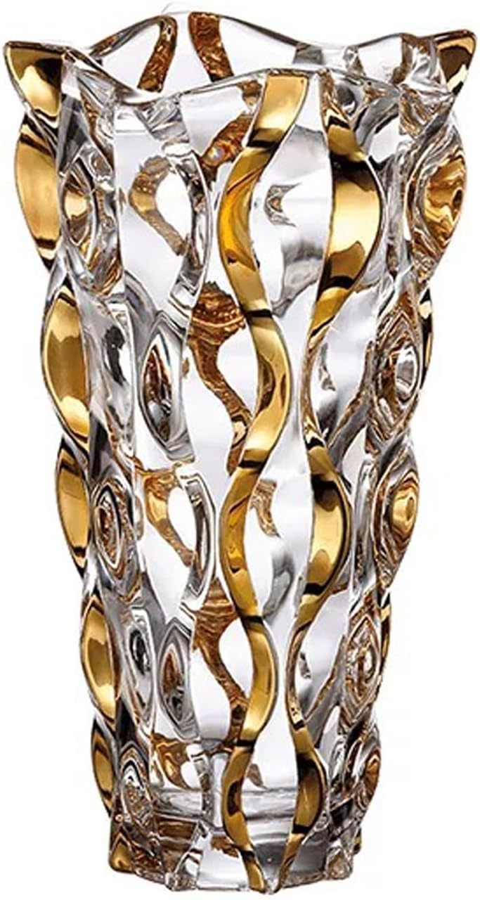 Luxe Gold Flower Vase — 11" — Gold