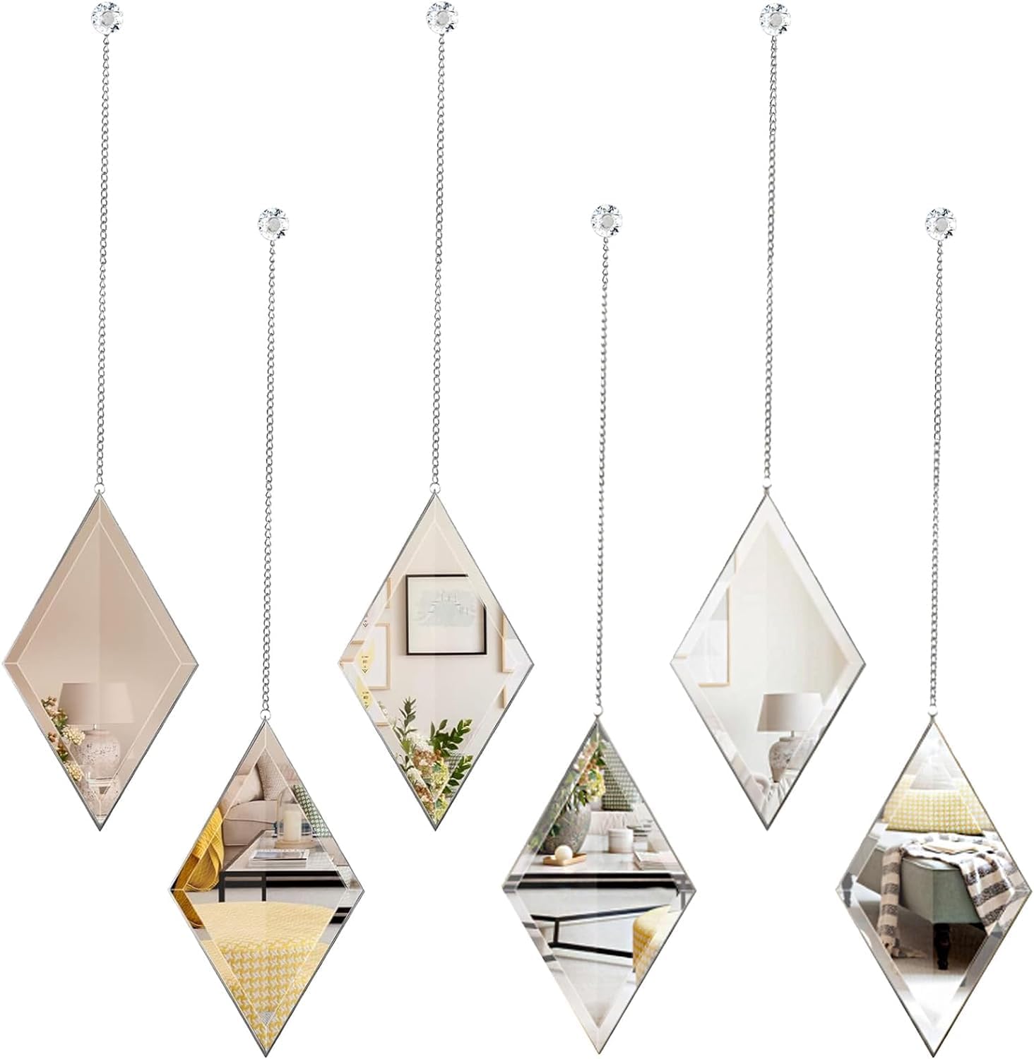 Luxe Gold Wall Mirror — Set of 6 — Large