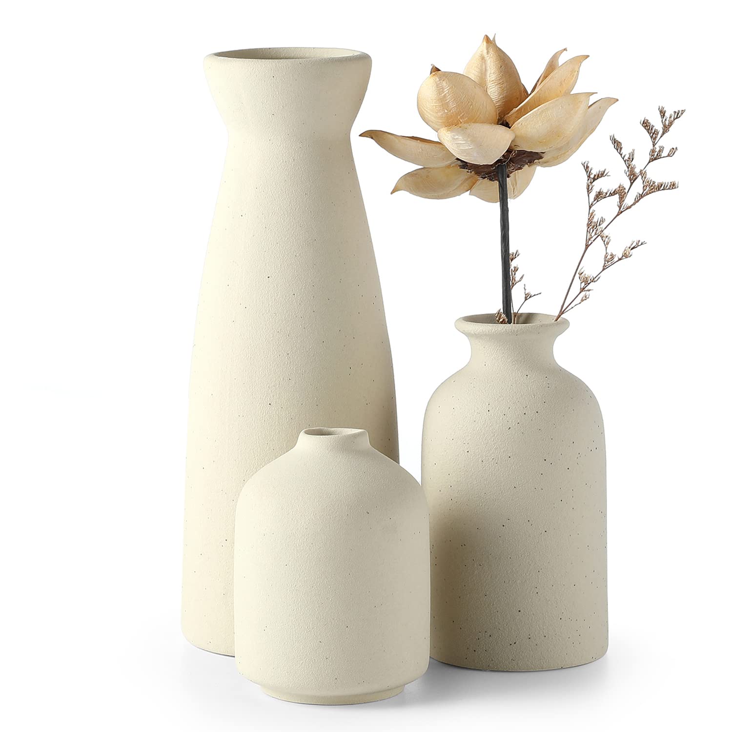 Boho Beige Flower Vase
