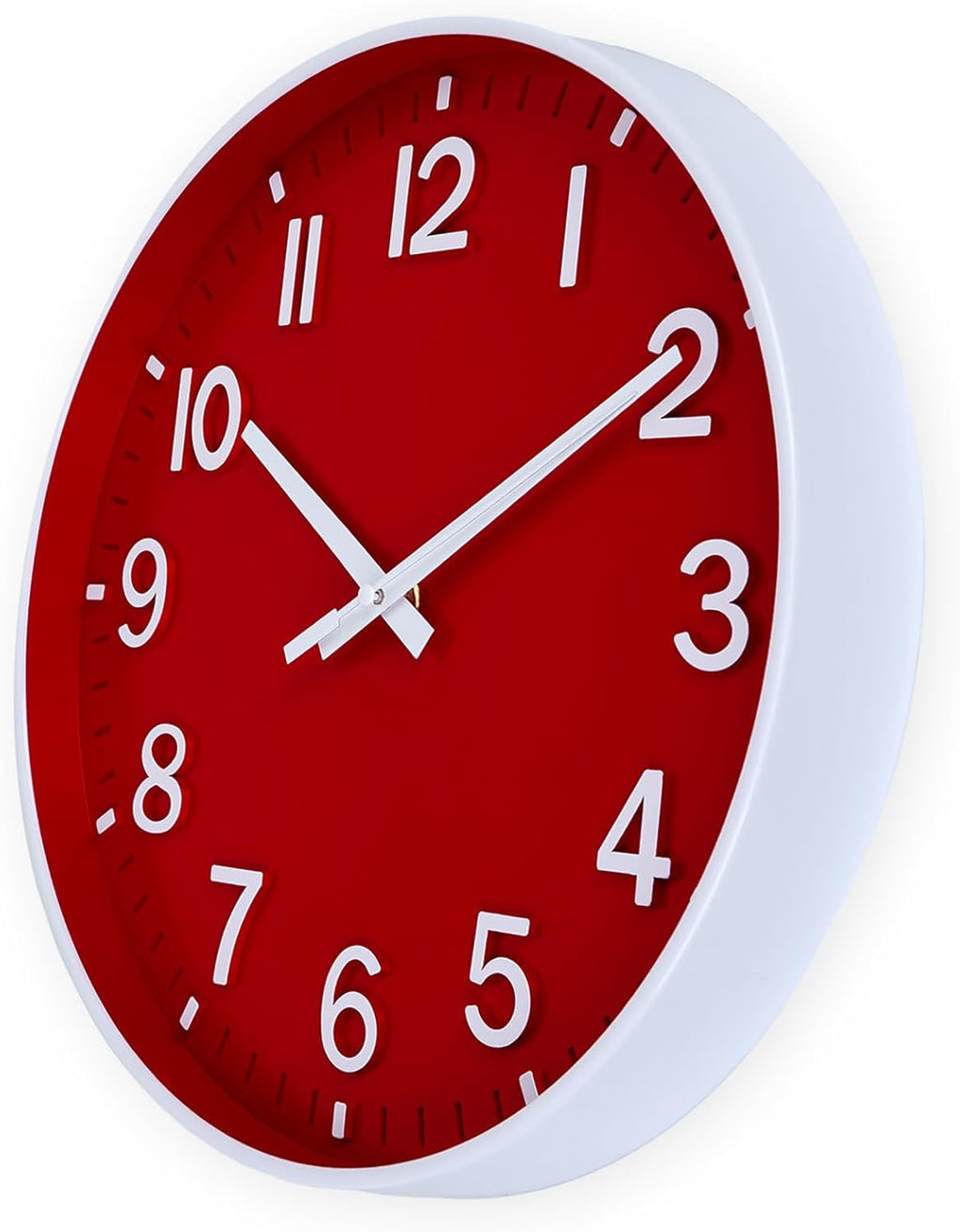Battery Operated Modern Black Wall Clock — 12" - View 3