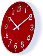 Battery Operated Modern Black Wall Clock — 12" - View 3