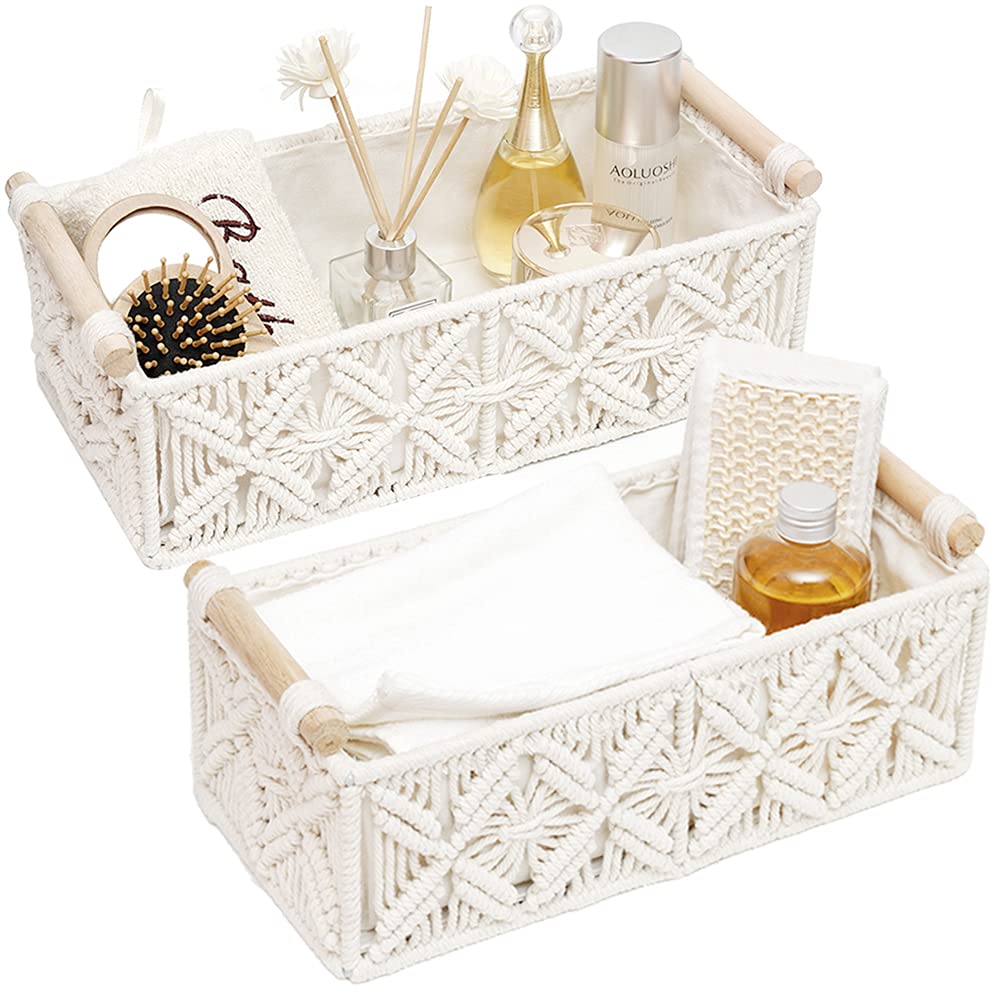 Boho Beige Storage Basket — Set of 2