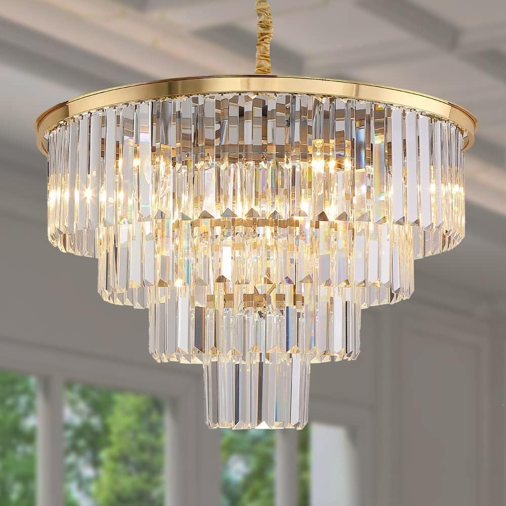 Luxe Black Chandelier — 18"