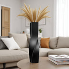 Modern Black Flower Vase — 16.34" - View 3