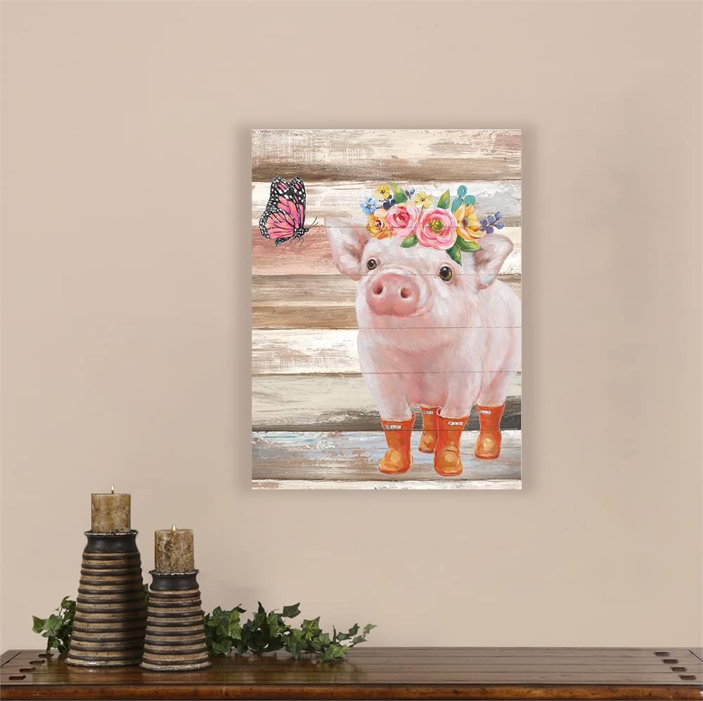 Framed Farmhouse Fabric Wall Decor — 10" - View 4