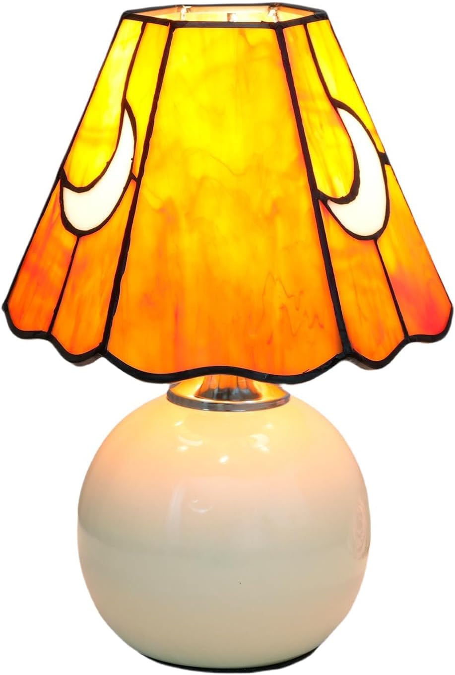 Blue Nightstand Lamp — Moon Mushroom-Orange