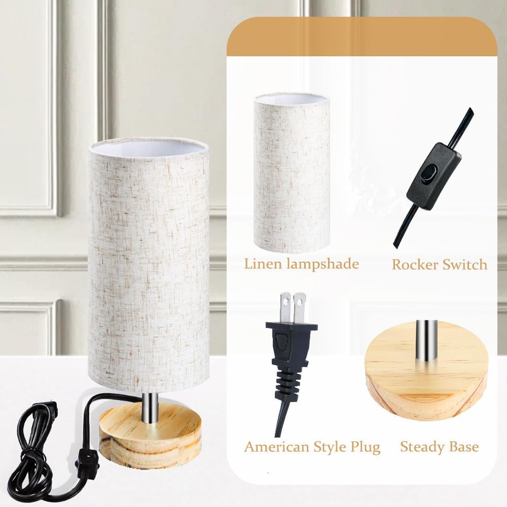 Linen Black Table Lamp - View 3