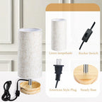 Linen Black Table Lamp - View 3