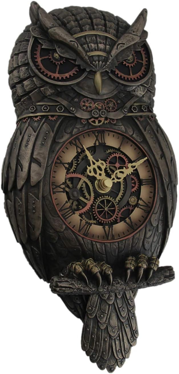 Antique Metal Wall Clock — 12.5" - View 4