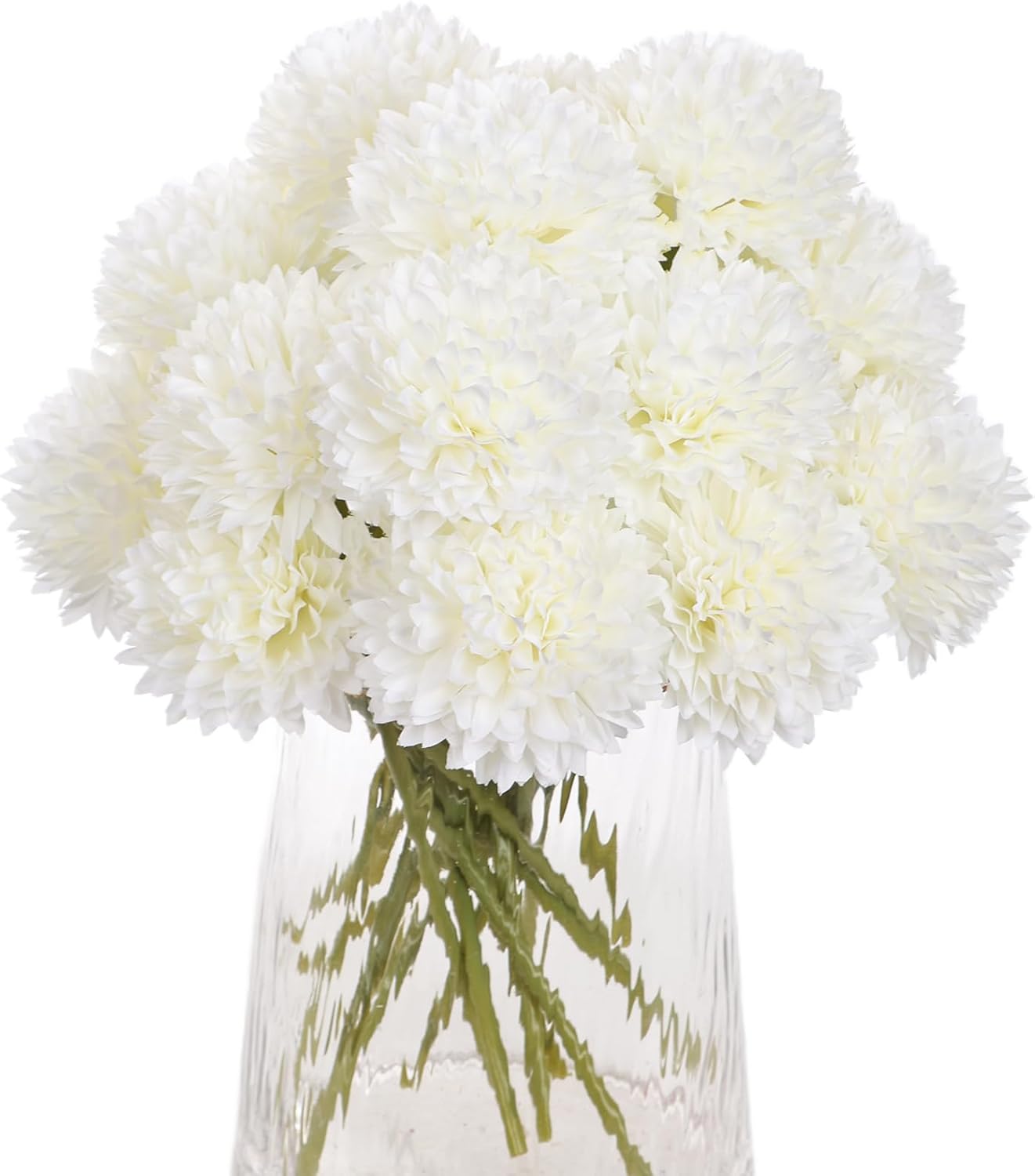 Black Artificial Flowers — White Color
