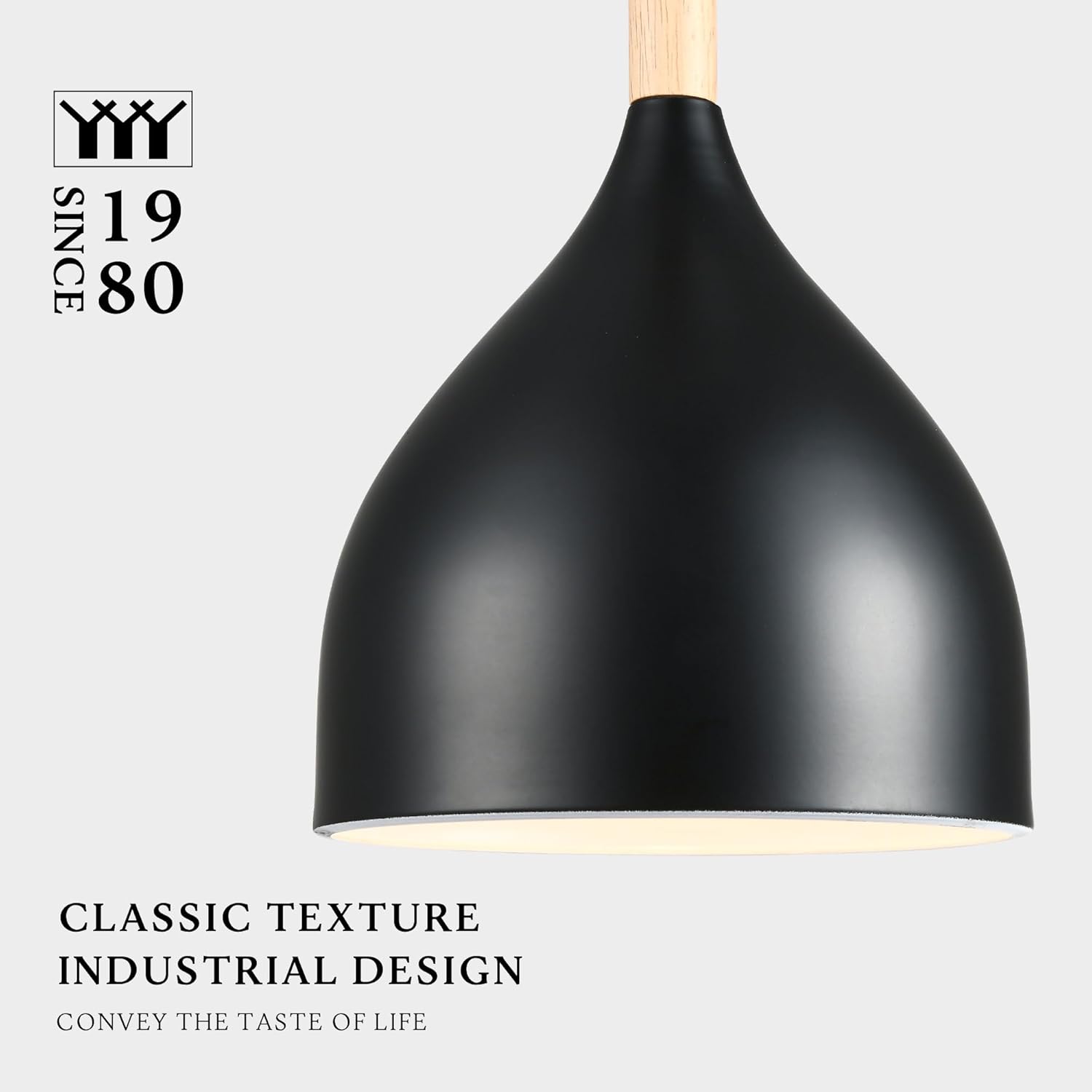 Adjustable Modern Beige Pendant Light — 6.6" - View 2