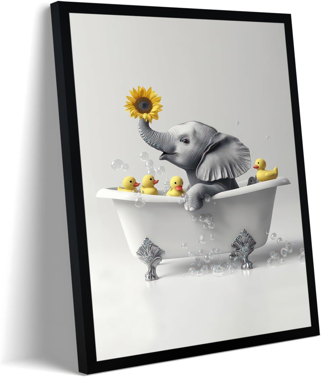 Black Canvas Wall Art — 16" — 10"L x 8"W