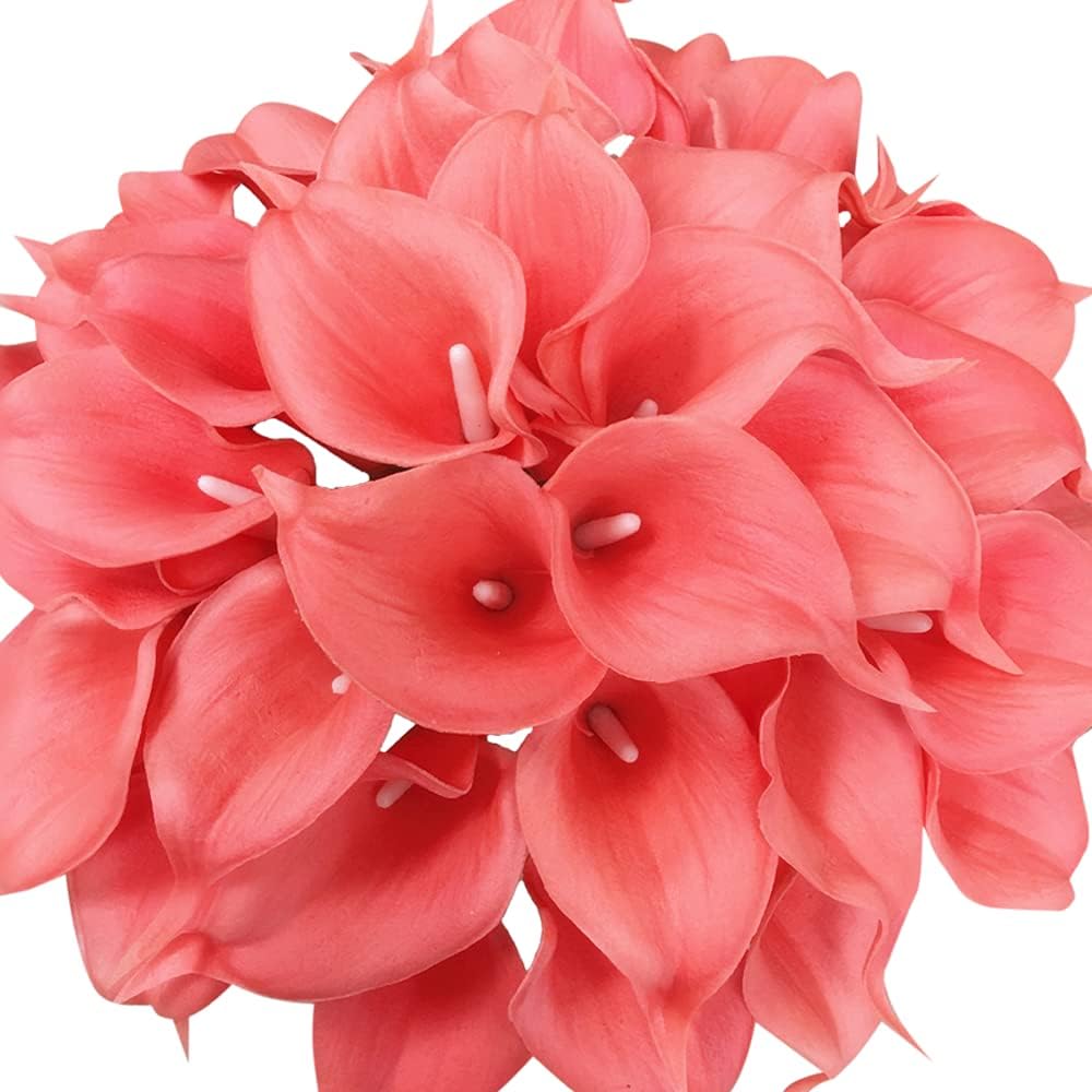 Beige Artificial Flowers — Coral