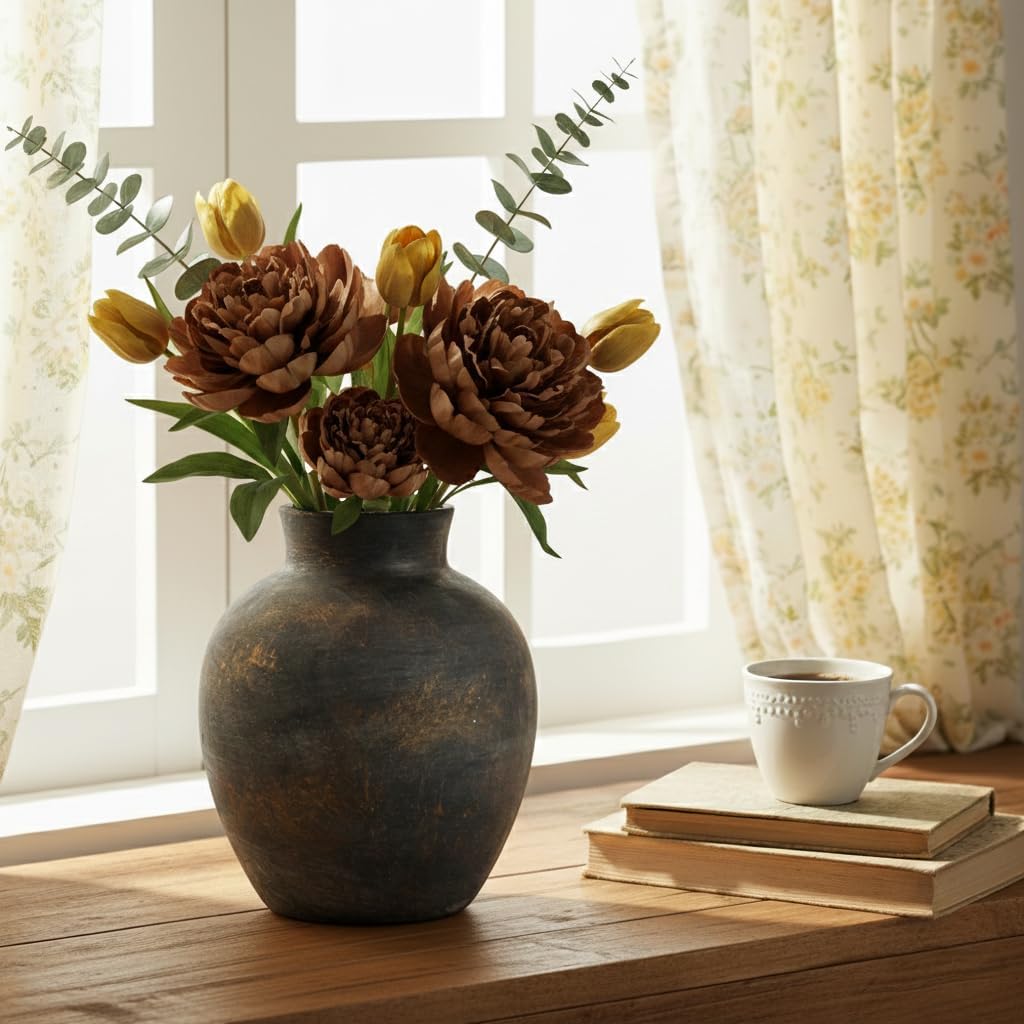 Boho Beige Flower Vase — 6" - View 7