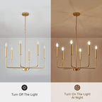 Farmhouse Black Chandelier — 6-Light - View 6