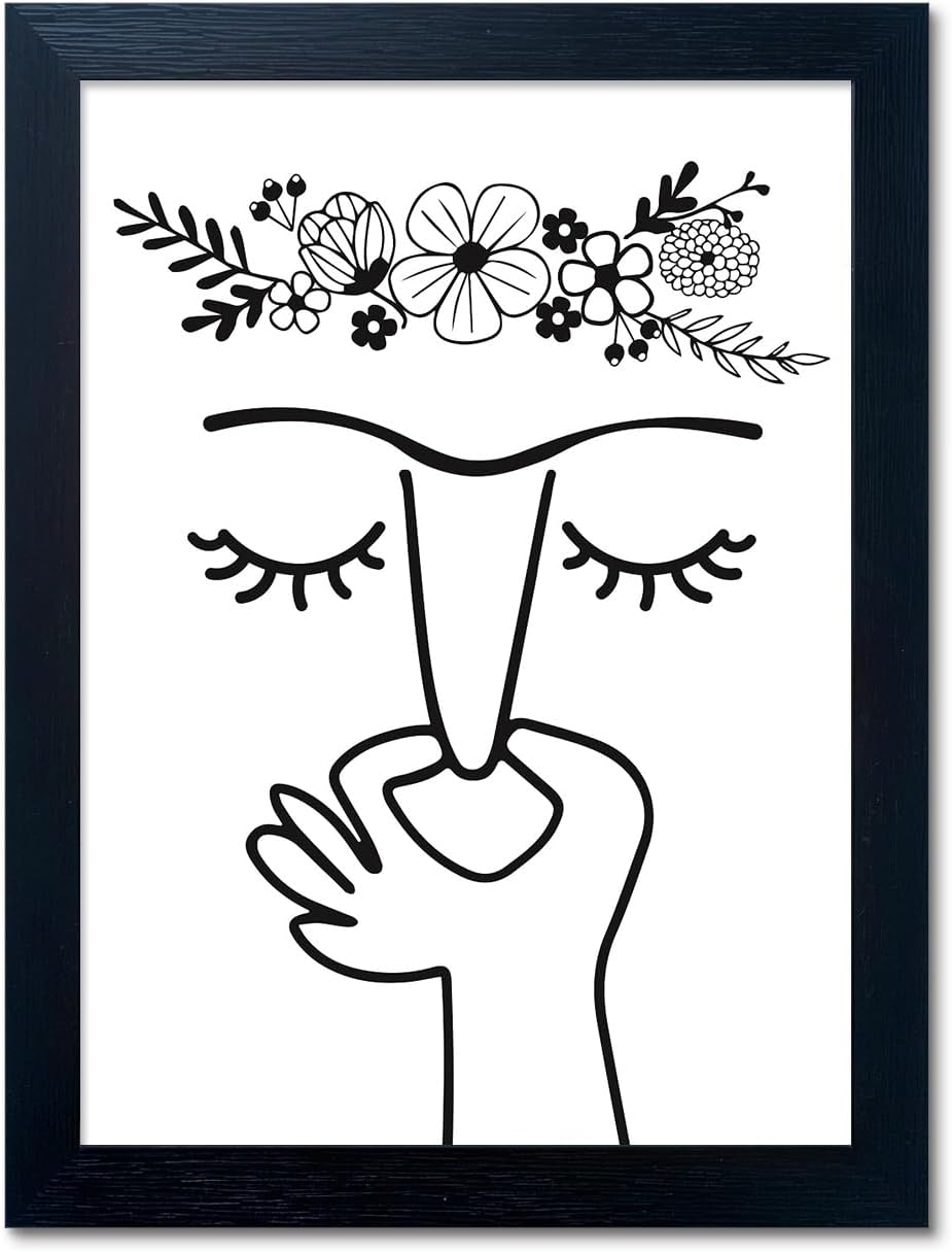 Framed Black Wall Decor — 10" — 16"L x 12"W