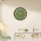 Battery Operated Luxe Black Wall Clock — 8" - View 9