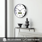 Battery Operated Modern Black Wall Clock — 13" - View 6