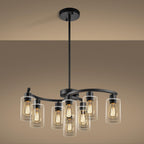 Farmhouse Black Chandelier — 9-Light